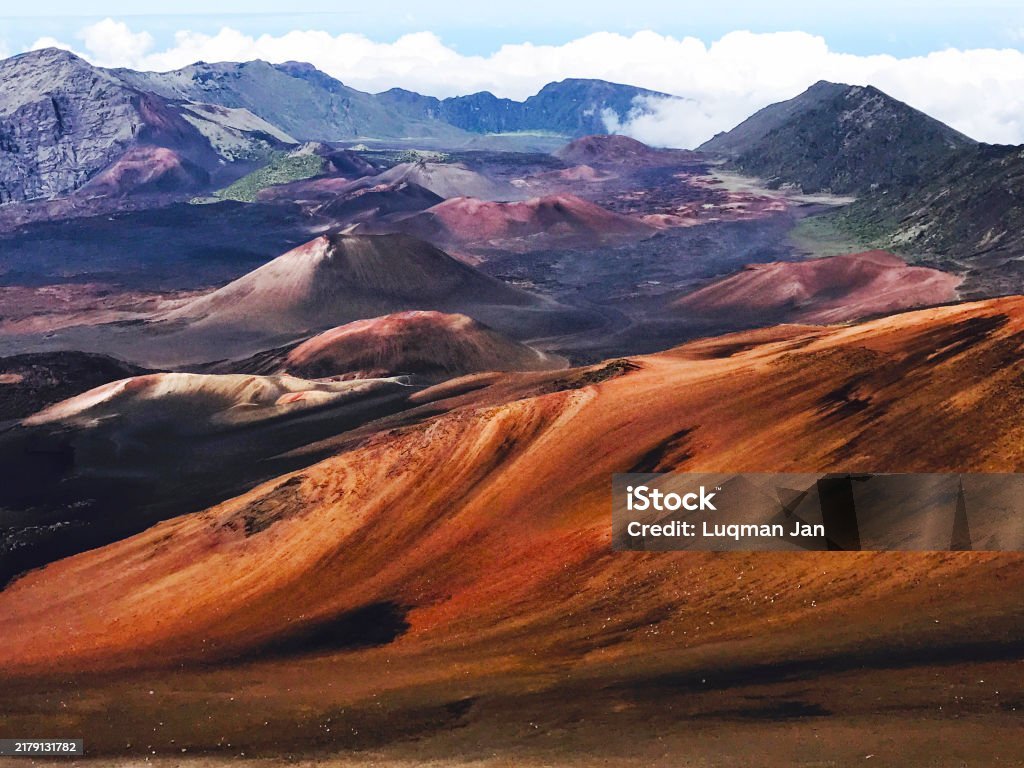 caldera of the haleakala volcano, hawaii